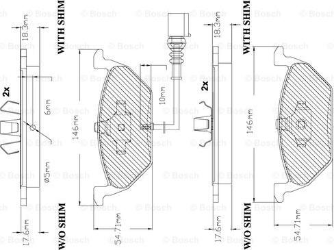 BOSCH F 03B 150 285 - Комплект спирачно феродо, дискови спирачки vvparts.bg