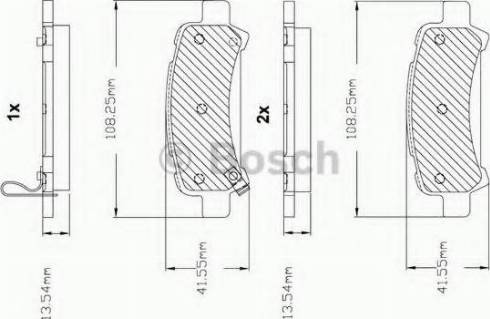 BOSCH F 03B 150 286 - Комплект спирачно феродо, дискови спирачки vvparts.bg