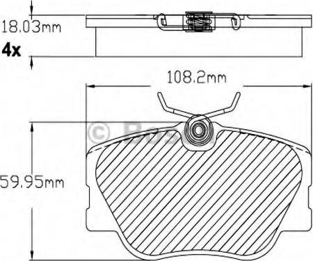 BOSCH F 03B 150 230 - Комплект спирачно феродо, дискови спирачки vvparts.bg