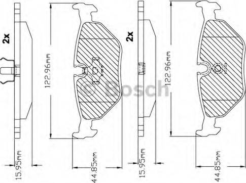 BOSCH F 03B 150 228 - Комплект спирачно феродо, дискови спирачки vvparts.bg