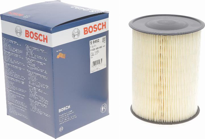 BOSCH F 026 400 492 - Въздушен филтър vvparts.bg