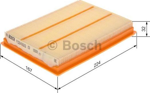 BOSCH F 026 400 602 - Въздушен филтър vvparts.bg