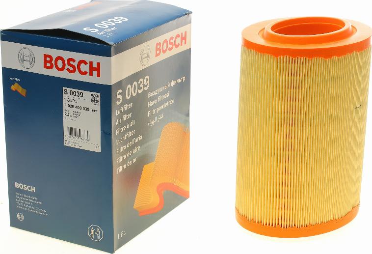 BOSCH F 026 400 039 - Въздушен филтър vvparts.bg