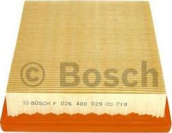 BOSCH F 026 400 025 - Въздушен филтър vvparts.bg