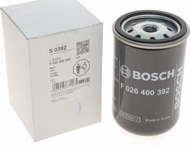 BOSCH F 026 400 392 - Въздушен филтър vvparts.bg