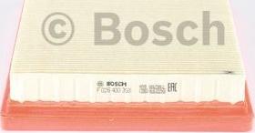 BOSCH F 026 400 358 - Въздушен филтър vvparts.bg