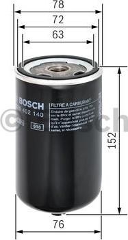 BOSCH F 026 402 140 - Горивен филтър vvparts.bg