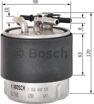 BOSCH F 026 402 125 - Горивен филтър vvparts.bg