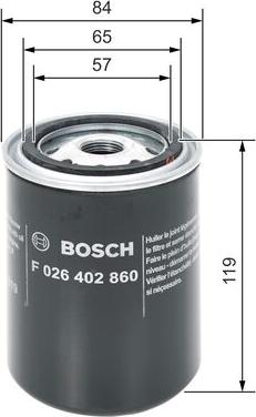 BOSCH F 026 402 860 - Горивен филтър vvparts.bg