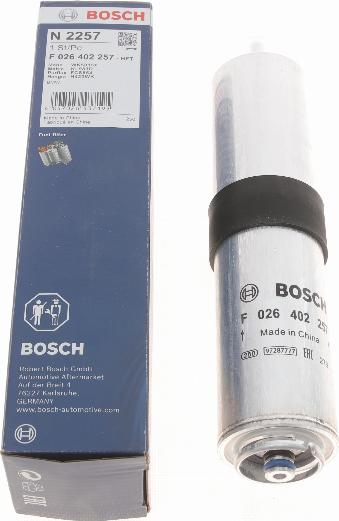 BOSCH F 026 402 257 - Горивен филтър vvparts.bg