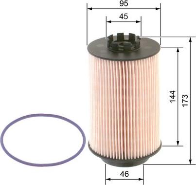 BOSCH F 026 402 744 - Горивен филтър vvparts.bg