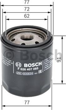 BOSCH F 026 407 085 - Маслен филтър vvparts.bg