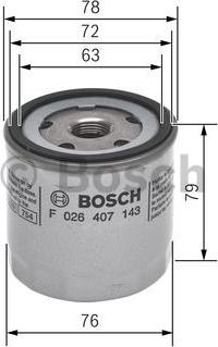 BOSCH F 026 407 143 - Маслен филтър vvparts.bg