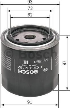 BOSCH F 026 407 162 - Маслен филтър vvparts.bg