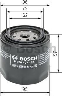 BOSCH F 026 407 167 - Маслен филтър vvparts.bg