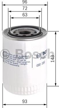 BOSCH F 026 407 121 - Маслен филтър vvparts.bg