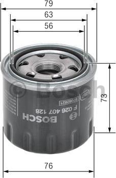 BOSCH F 026 407 128 - Маслен филтър vvparts.bg