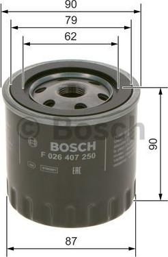 BOSCH F 026 407 250 - Маслен филтър vvparts.bg