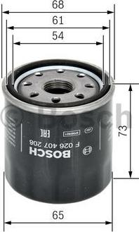 BOSCH F 026 407 208 - Маслен филтър vvparts.bg