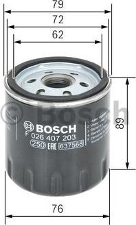 BOSCH F 026 407 203 - Маслен филтър vvparts.bg