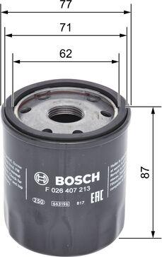 BOSCH F 026 407 213 - Маслен филтър vvparts.bg