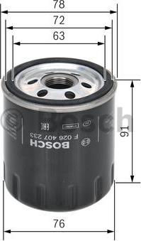 BOSCH F 026 407 233 - Маслен филтър vvparts.bg