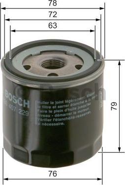 BOSCH F 026 407 229 - Маслен филтър vvparts.bg