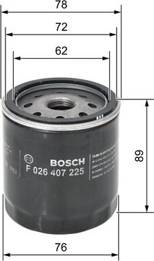 BOSCH F 026 407 225 - Маслен филтър vvparts.bg