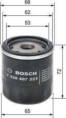 BOSCH F 026 407 221 - Маслен филтър vvparts.bg