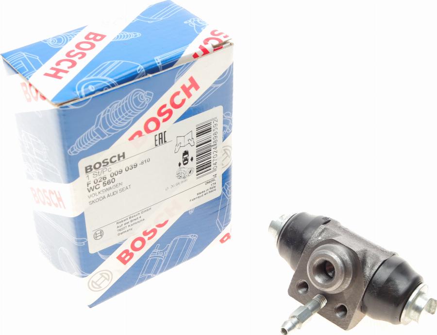 BOSCH F 026 009 039 - Спирачно цилиндърче на колелото vvparts.bg