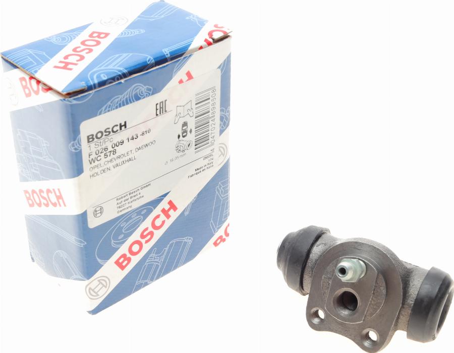 BOSCH F 026 009 143 - Спирачно цилиндърче на колелото vvparts.bg