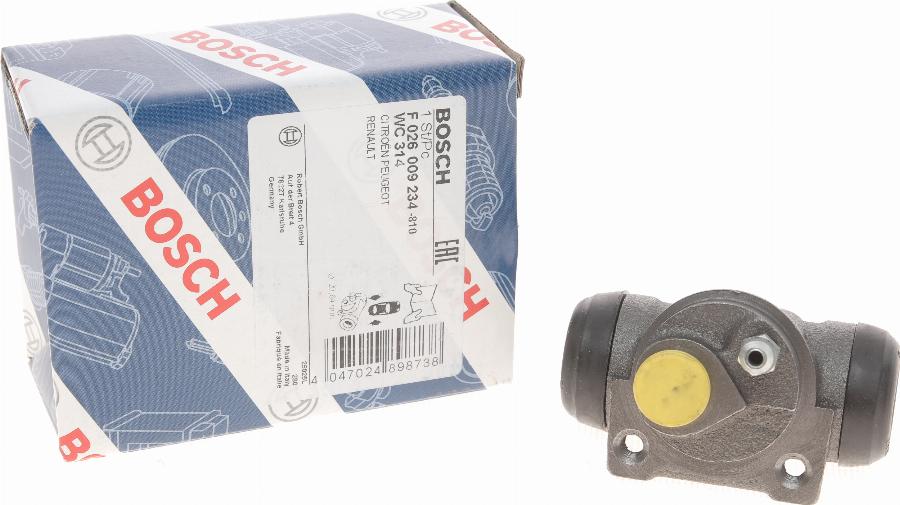 BOSCH F 026 009 234 - Спирачно цилиндърче на колелото vvparts.bg