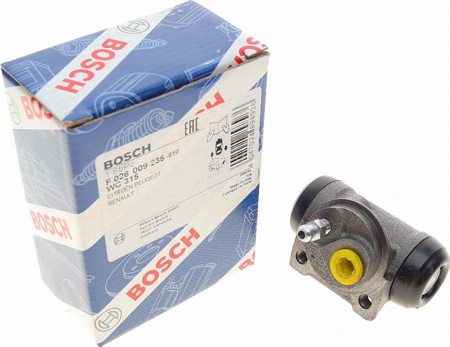 BOSCH F 026 009 235 - Спирачно цилиндърче на колелото vvparts.bg