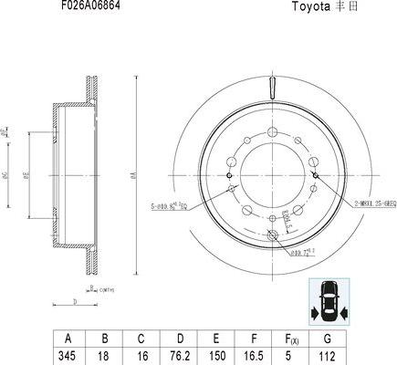 BOSCH F 026 A06 864 - Спирачен диск vvparts.bg