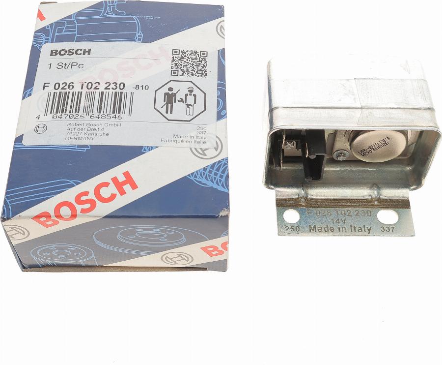 BOSCH F 026 T02 230 - Регулатор на генератор vvparts.bg