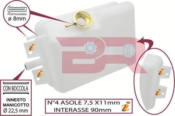 BOTTO RICAMBI BRAC2290 - Разширителен съд, охладителна течност vvparts.bg