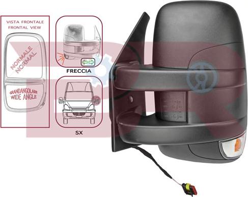 BOTTO RICAMBI BRCA7608 - Външно огледало, шофьорска кабина vvparts.bg