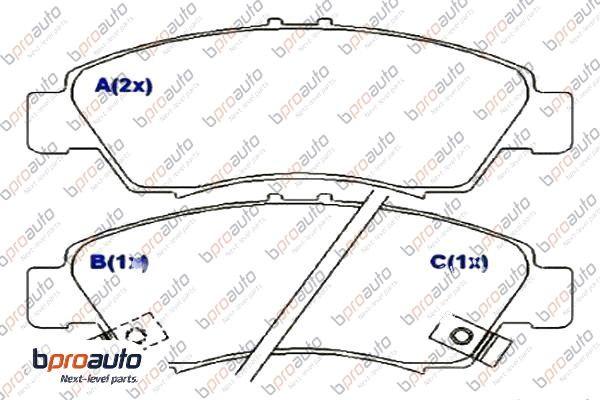 BPROAUTO 1BP30944AA - Комплект спирачно феродо, дискови спирачки vvparts.bg