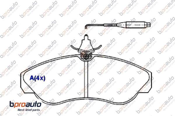 BPROAUTO 1BP30936AA - Комплект спирачно феродо, дискови спирачки vvparts.bg