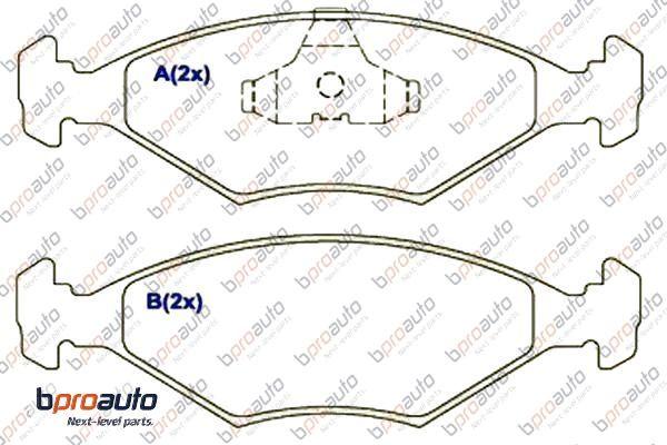 BPROAUTO 1BP30867AA - Комплект спирачно феродо, дискови спирачки vvparts.bg