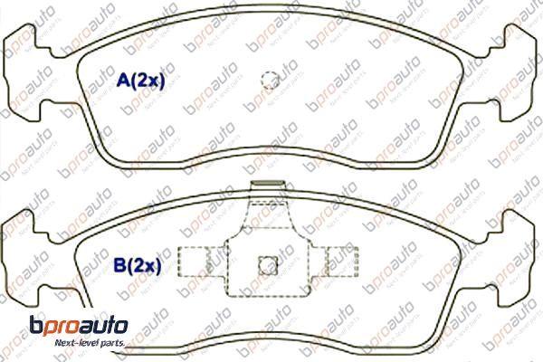 BPROAUTO 1BP31097AA - Комплект спирачно феродо, дискови спирачки vvparts.bg