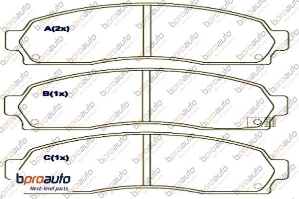 BPROAUTO 1BP31053AA - Комплект спирачно феродо, дискови спирачки vvparts.bg