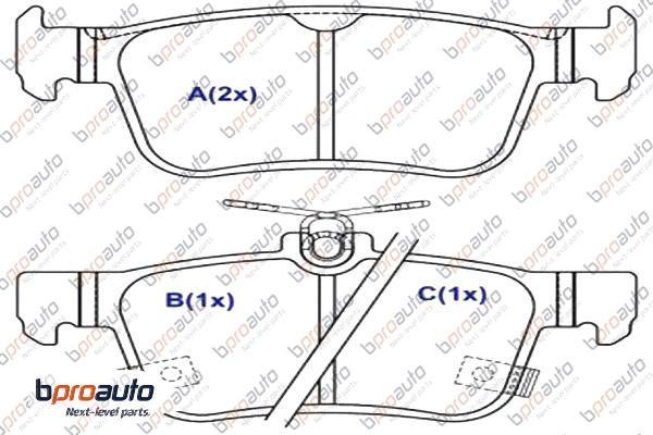 BPROAUTO 1BP31069AA - Комплект спирачно феродо, дискови спирачки vvparts.bg