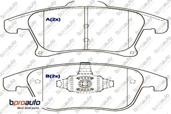 BPROAUTO 1BP31062AA - Комплект спирачно феродо, дискови спирачки vvparts.bg