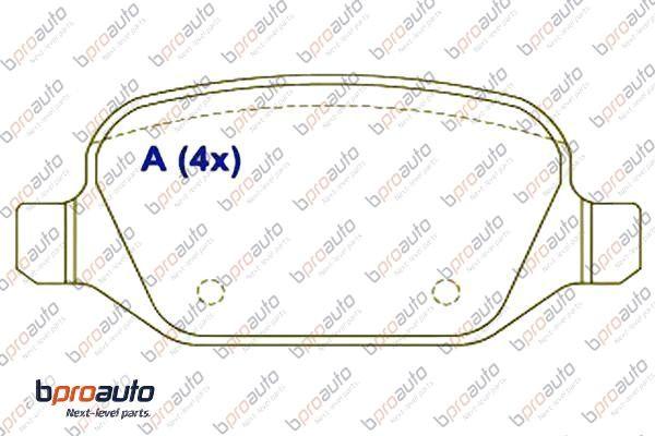 BPROAUTO 1BP31002AA - Комплект спирачно феродо, дискови спирачки vvparts.bg