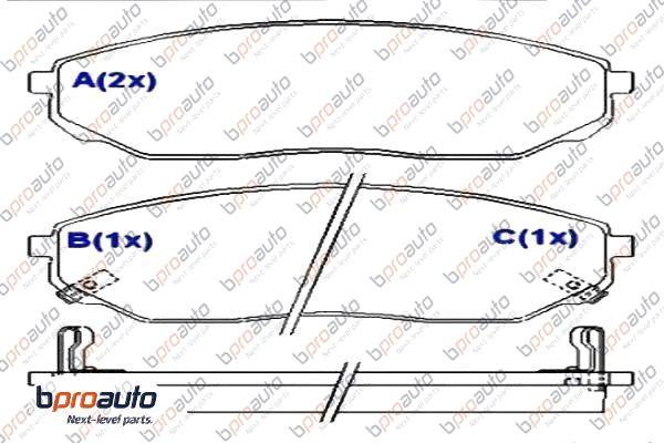 BPROAUTO 1BP31019AA - Комплект спирачно феродо, дискови спирачки vvparts.bg