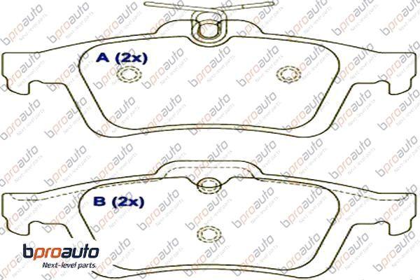 BPROAUTO 1BP31013AA - Комплект спирачно феродо, дискови спирачки vvparts.bg