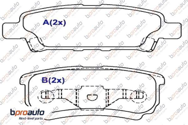 BPROAUTO 1BP31023AA - Комплект спирачно феродо, дискови спирачки vvparts.bg