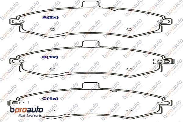 BPROAUTO 1BP31072AA - Комплект спирачно феродо, дискови спирачки vvparts.bg