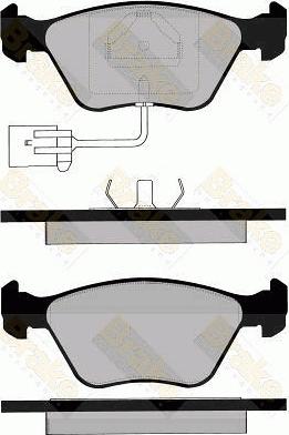 BENDIX 7630 - Комплект спирачно феродо, дискови спирачки vvparts.bg